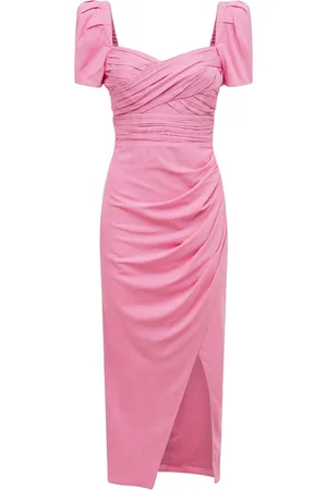Self-Portrait Iris Stretch Viscose Midi Dress