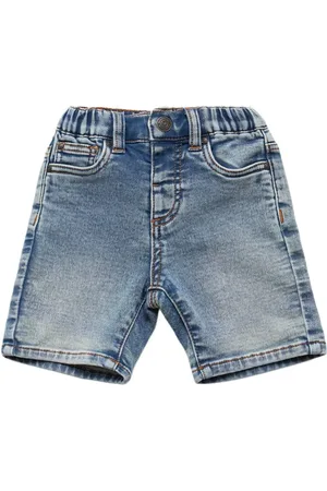 MONNALISA Stretch Cotton Blend Denim Shorts