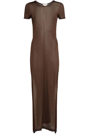 LEMAIRE Shiny Viscose Column Dress W/ Slits