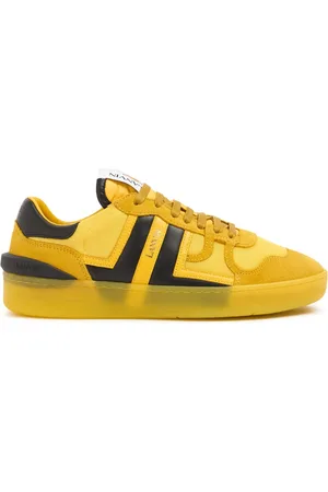 Lanvin Clay Leather & Mesh Low-top Sneakers