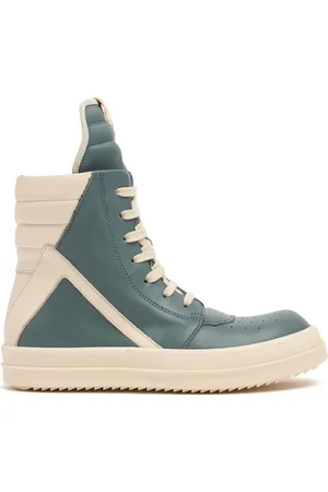 Rick Owens Geobasket Leather High Top Sneakers