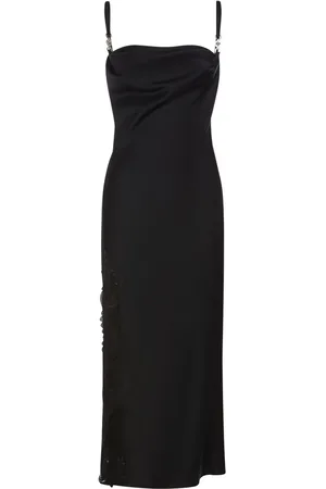 VERSACE Satin & Lace Midi Dress
