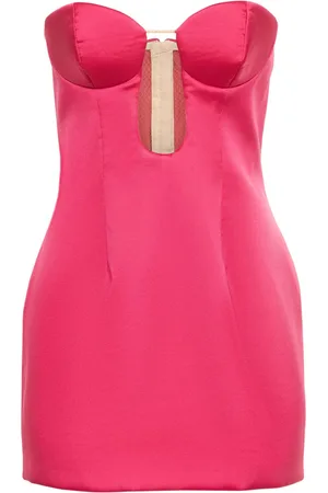 MAGDA BUTRYM Strapless Satin Bustier Mini Dress