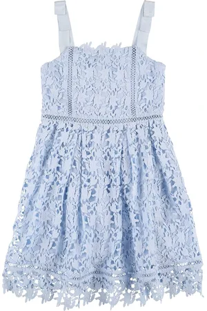 Self-Portrait Macramé Lace Midi Dress W/ Bows