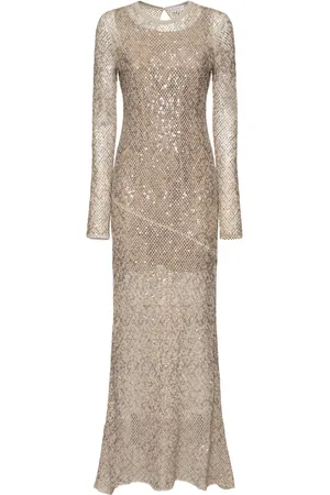 Brunello Cucinelli Sequined Open Back Long Dress