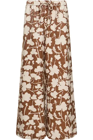Rosie Assoulin Printed Twill Wide Leg Pants