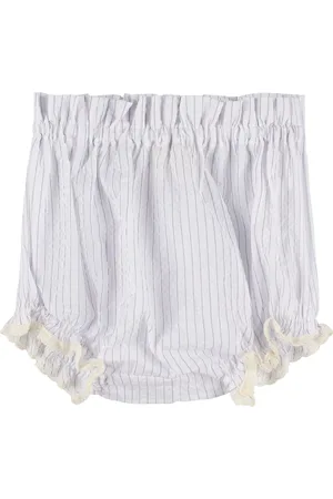 Babe & Tess Striped Cotton Blend Diaper Cover