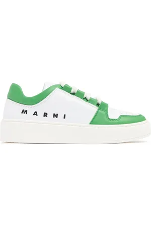 Marni Logo Print Leather Sneakers