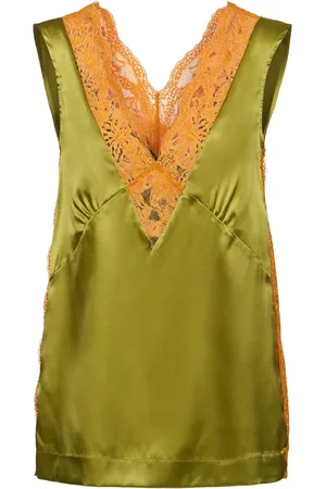 DRIES VAN NOTEN Shake Stretch Silk Satin Top