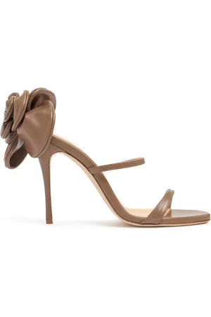 MAGDA BUTRYM 105mm Leather Flower Sandals