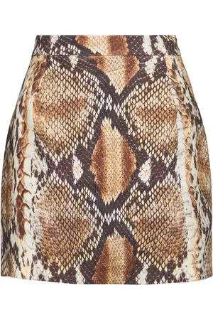 Roberto Cavalli Printed Stretch Viscose Mini Skirt