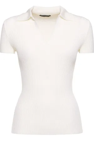 Balenciaga Wool Blend Fitted Polo Shirt