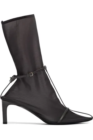 Jil Sander 65mm Mesh & Leather Ankle Boots