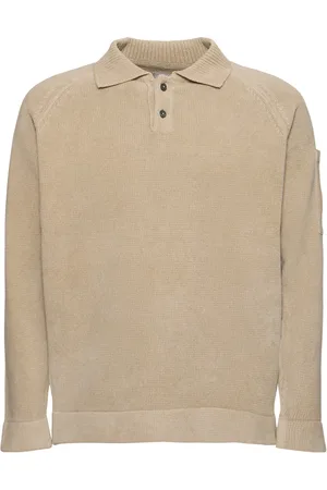 C.P. Company Chenille Cotton Knit Polo Shirt
