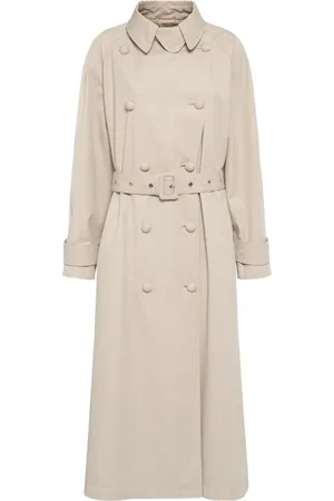 Dolce & Gabbana Cotton Blend Drill Long Trench Coat