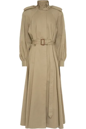 Chloé Cotton Gabardine Long Trench Coat
