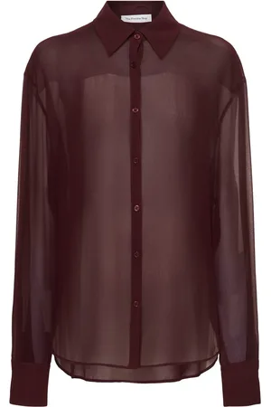 The Frankie Shop Peri Long Sleeve Georgette Shirt