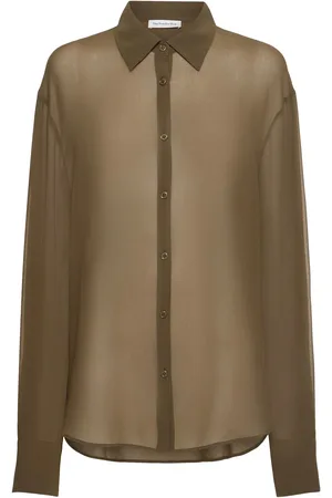 The Frankie Shop Peri Long Sleeve Georgette Shirt