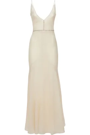GABRIELA HEARST Brigita Herringbone Wool & Silk Dress