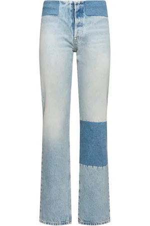 Maison Margiela Mid Rise Straight Patchwork Jeans