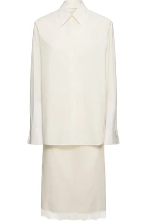 Maison Margiela Cotton Poplin Midi Dress