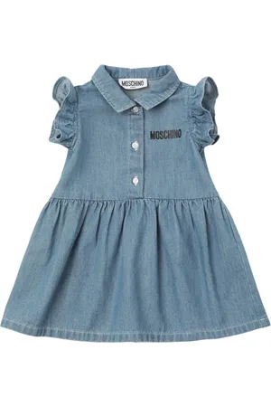Moschino Printed Cotton Chambray Dress