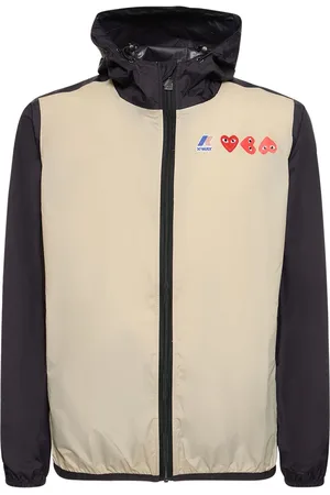 Comme des Garçons Logo Hooded Bicolor Full Zip Jacket
