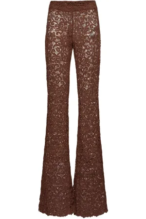 ERMANNO SCERVINO Cotton Blend Lace Flared Pants
