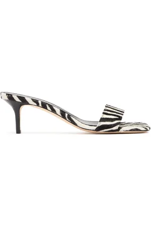 Aeyde 55mm Ilvy Zebra Print Leather Mules