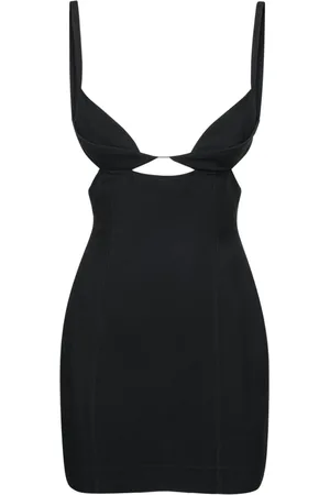 Nensi Dojaka Stretch Gabardine Mini Dress W/cutout