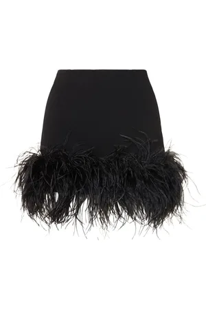 16Arlington Haille Viscose Blend Skirt W/ Feathers