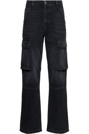 Diesel D-pot-cargo Mid Rise Straight Jeans