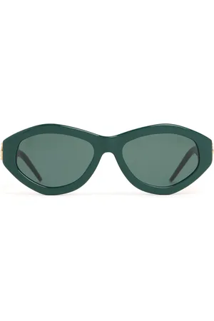 Casablanca Monogram Plaque Oval Sunglasses