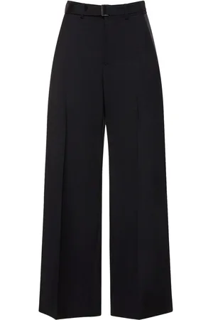 SACAI Belted Gabardine Wide Pants