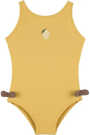 Donsje Lemon Print Poly One Piece Swimsuit