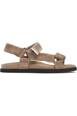 The Attico 20mm Salinas Suede Flatform Sandals