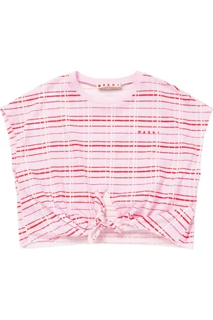 Marni Printed Cotton Jersey Cropped Top