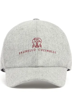 Brunello Cucinelli Logo Wool Flannel Baseball Cap