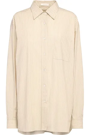 The Row Nesson Striped Cotton Poplin Shirt