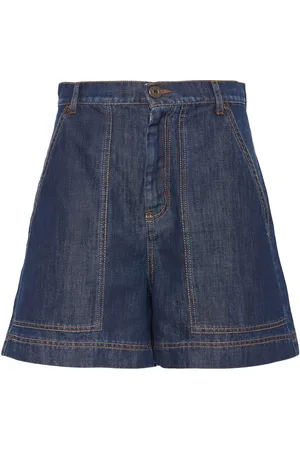 Max Mara Nabulus Denim High Rise Bermuda Shorts