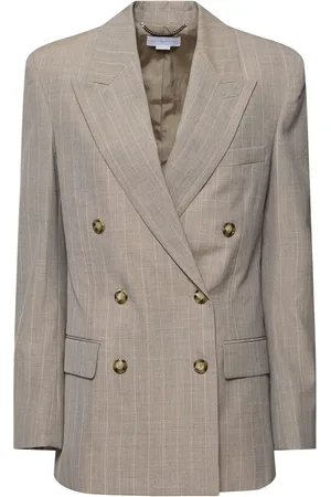 Stella McCartney Striped Wool Double Breast Blazer