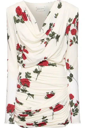 MAGDA BUTRYM Rose Printed Jersey Mini Dress