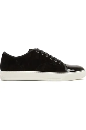 Lanvin Suede & Leather Low Top Sneakers