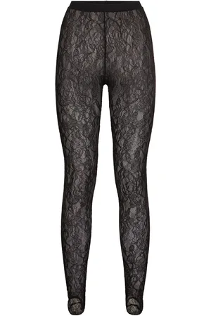 WARDROBE.NYC Lace Stirrup Nylon Leggings