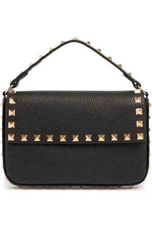 VALENTINO GARAVANI Small Rockstud Leather Top Handle Bag