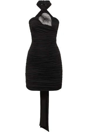 GIUSEPPE DI MORABITO Embellished Satin Mini Dress