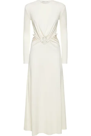 CHRISTOPHER ESBER Quartz Ruched Jersey Long Dress