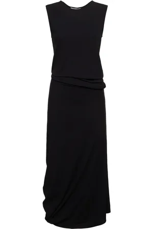 LEMAIRE Fitted Twisted Cotton Midi Dress