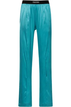 Tom Ford Logo Silk Satin Pajama Pants