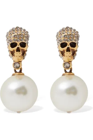 Alexander McQueen Skull Brass Earrings